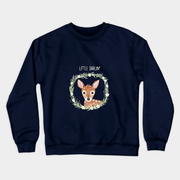 Little Darlin' doe Crewneck Sweatshirt by tfinn